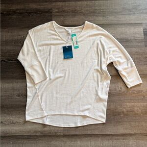 Market & Spruce White Dolman Knit Top